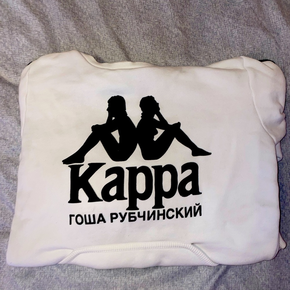 Gosha and Kappa white Hoodie